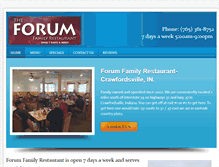 Tablet Screenshot of forumfamilyrestaurant.com
